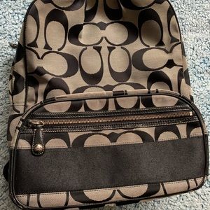 Authentic COACH Leather and Canvas Backpack